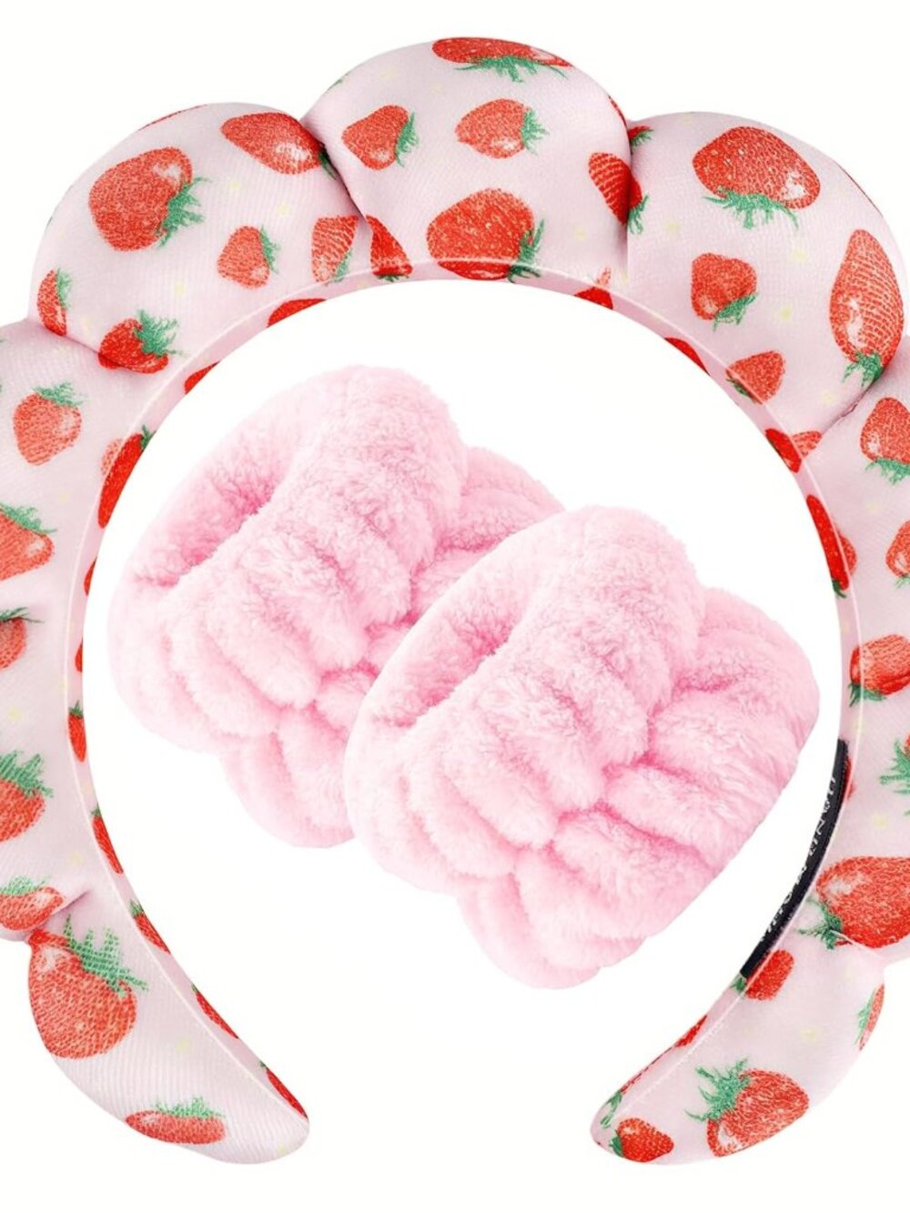Spa Headband for Washing Face Wristband Set Sponge Makeup Skincare Velvet Fabric